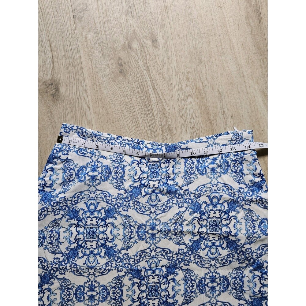 Joie Blue White Boho Print Midi Skirt Women’s Size M NWT - Picture 2 of 6